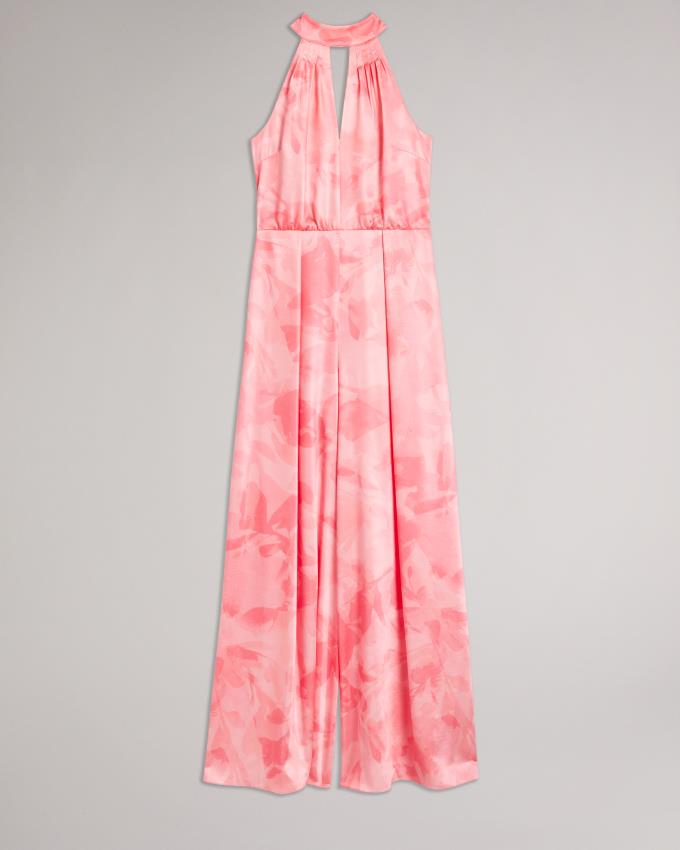 Combinaison Ted Baker Halter Neck Wide Leg Corail Femme | DWM-15176273